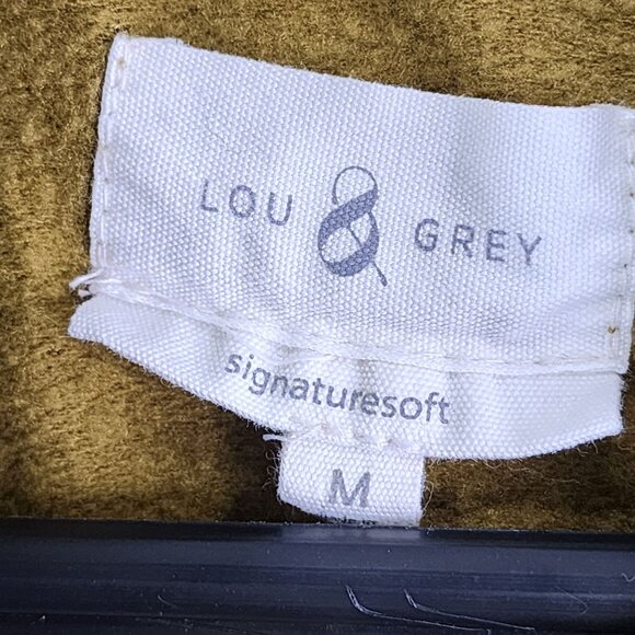 Womens Yellow Lou & Grey Signature Soft Henley Sweatshirt Button Up Size M - Picture 6 of 10